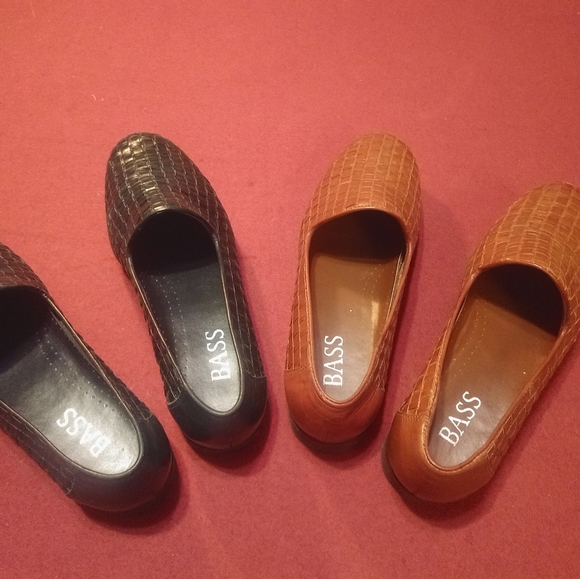Bass REGINA Woven Leather Slip On Loafers • 7-1/2 - Picture 7 of 9